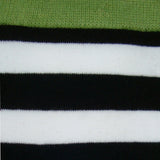 Bassin and Brown Hooped Stripe and Heel and Toe Socks - Black, White, Wine and Green