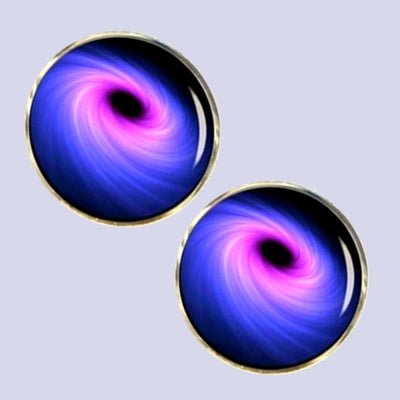 Bassin and Brown Black Hole Cufflinks - Navy/Blue/Purple