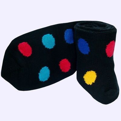 Bassin and Brown Spotted Cotton Socks - Black
