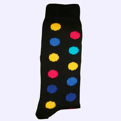 Bassin and Brown Spotted Cotton Socks - Black