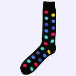 Bassin and Brown Spotted Cotton Socks - Black