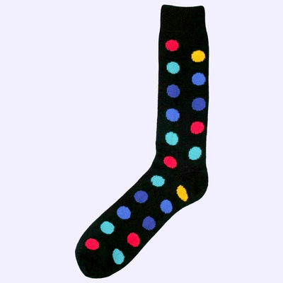 Bassin and Brown Spotted Cotton Socks - Black