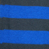 Bassin and Brown Hooped Stripe Cotton Socks - Blue and Grey