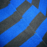 Bassin and Brown Hooped Stripe Cotton Socks - Blue and Grey