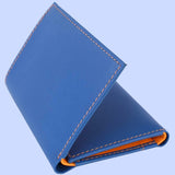 Bassin and Brown Blue/Orange Trifold 10 Card Slot Wallet