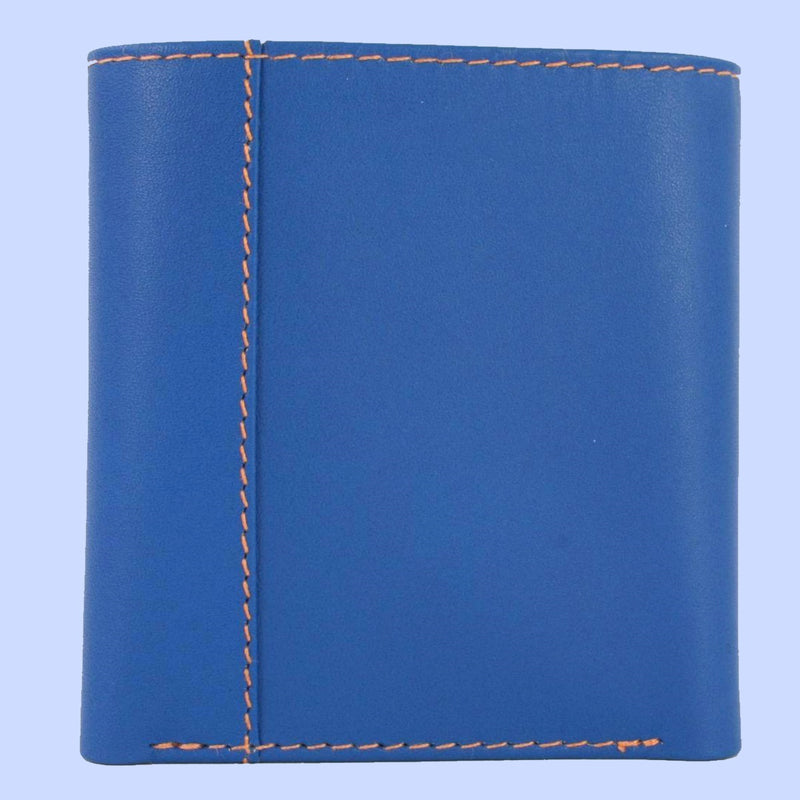 TRIPHOME 10 TRIFOLD WALLET CALFSKIN BLUE PASTEL
