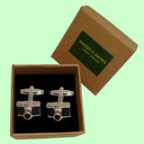Bassin and Brown Camera Cufflinks -Silver and Black