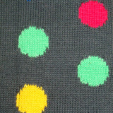 Bassin and Brown Multi Colour Spotted Cotton Socks - Grey Base
