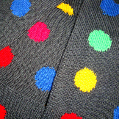 Bassin and Brown Multi Colour Spotted Cotton Socks - Grey Base