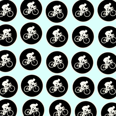 Bassin and Brown  Black and White Cyclist Keyring