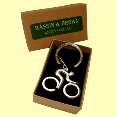 Bassin and Brown - Cyclist Keyring - Silver