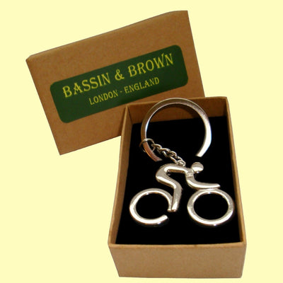 Bassin and Brown - Cyclist Keyring - Silver