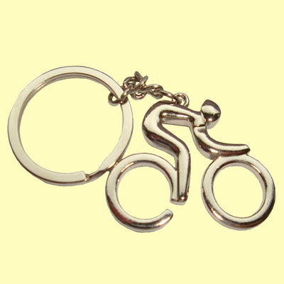Bassin and Brown - Cyclist Keyring - Silver