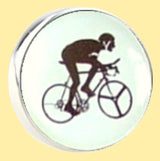 Bassin and Brown Cyclist Cufflinks - White and Black