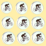 Bassin and Brown Cyclist Cufflinks - White and Black