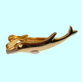Bassin and Brown Dolphin - Gold Tie Bar