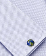Bassin and Brown Planet Earth Cufflinks - Blue and Green