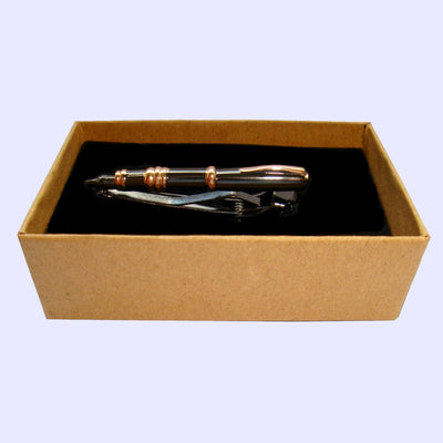 Bassin and Brown Fountain Pen Tie Bar - Black and Gold