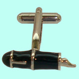 Bassin and Brown - Fountain Pen Cufflinks - Silver and Black