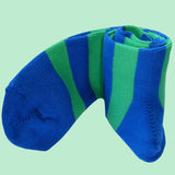 Bassin and Brown Green/Blue Hooped Stripe Cotton Socks
