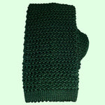 Bassin and Brown Plain Knitted Silk Tie Green