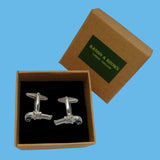 Bassin and Brown Pistol Cufflinks - Silver and Black
