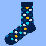 Bassin and Brown Spotted Multi Coloured Socks - Navy, Blue, Yellow, White and Royal