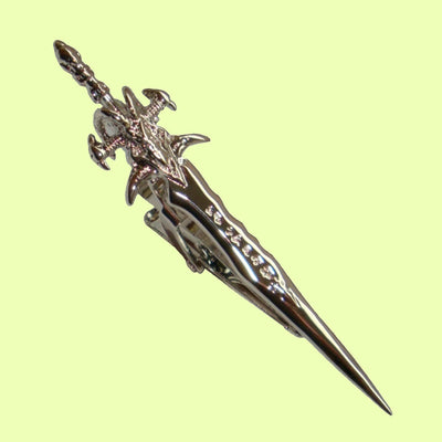 Bassin and Brown Silver Decorative Sword Tie Bar
