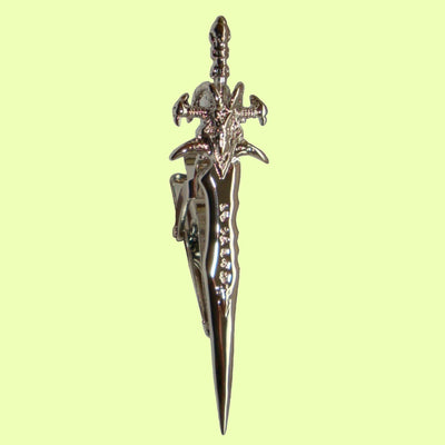 Bassin and Brown Silver Decorative Sword Tie Bar