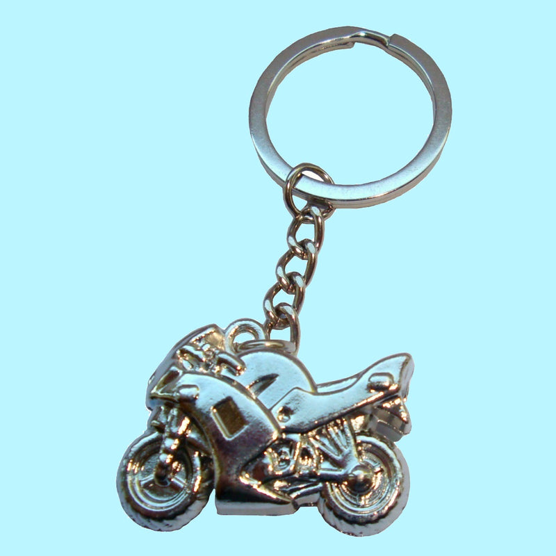 Bassin and Brown Silver Motorbike Keyring