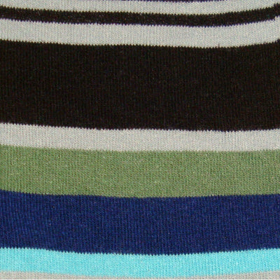 Bassin and Brown Multi Stripe Socks - Grey.Wine.Blue.Turquoise.Green.Black