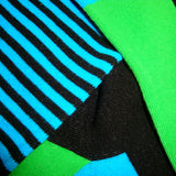 Bassin and Brown Thin Stripe Socks - Blue, Black and Green