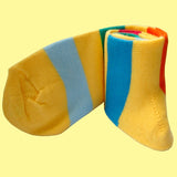 Bassin and Brown Yellow Multi Stripe Cotton Socks