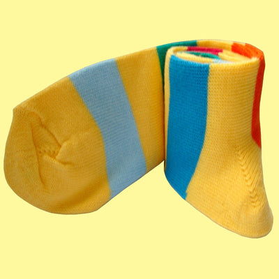 Bassin and Brown Yellow Multi Stripe Cotton Socks