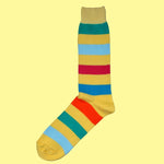 Bassin and Brown Yellow Multi Stripe Cotton Socks