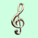 Bassin and Brown Silver Musical Note Keyring