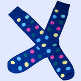 Bassin and Brown Multi Colour Spotted Cotton Socks - Navy Base