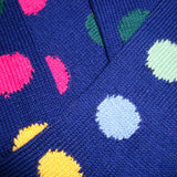 Bassin and Brown Multi Colour Spotted Cotton Socks - Navy Base