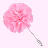 Bassin and Brown Flower Jacket Lapel Pin - Pink