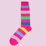 Bassin and Brown Pink Multi Stripe Cotton Socks