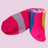 Bassin and Brown Pink Multi Stripe Cotton Socks
