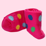 Bassin and Brown Pink Spot Cotton Socks