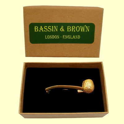 Bassin and Brown Gold Novelty Tie Bar