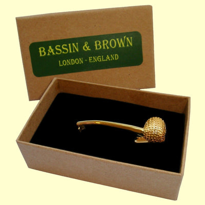Bassin and Brown Gold Novelty Tie Bar