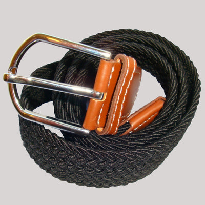 Bassin and Brown Black Woven Belt