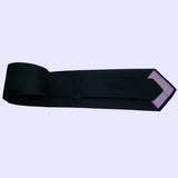 Bassin and Brown -  Woven Silk Tie - Plain Black
