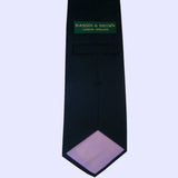Bassin and Brown -  Woven Silk Tie - Plain Black