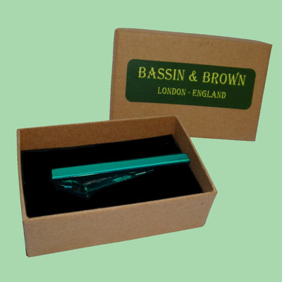 Bassin and Brown Plain Metallic Green - Tie Bar