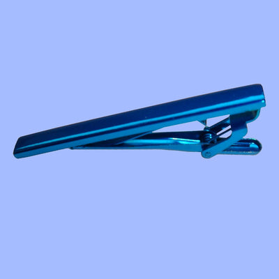 Bassin and Brown Plain Metallic Tie Bar - Royal Blue