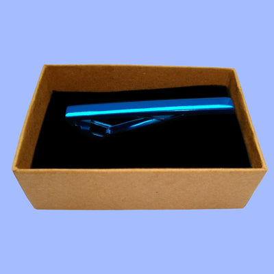 Bassin and Brown Plain Metallic Tie Bar - Royal Blue
